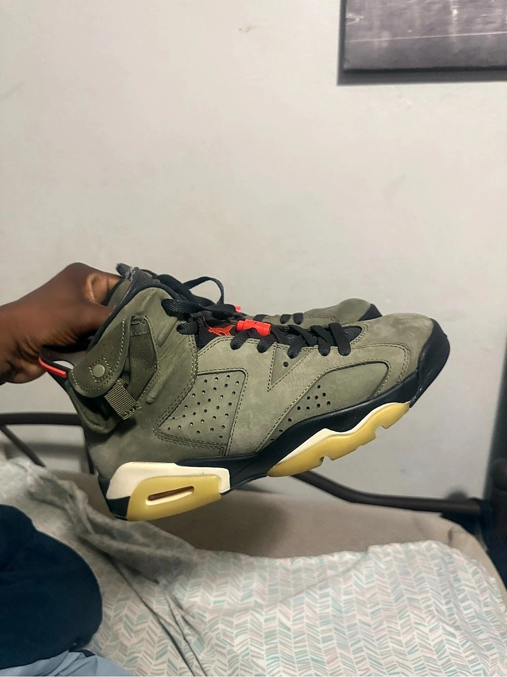 Jordan Air Jordan 6 Retro Travis Scott Olive Green & Black Sneakers